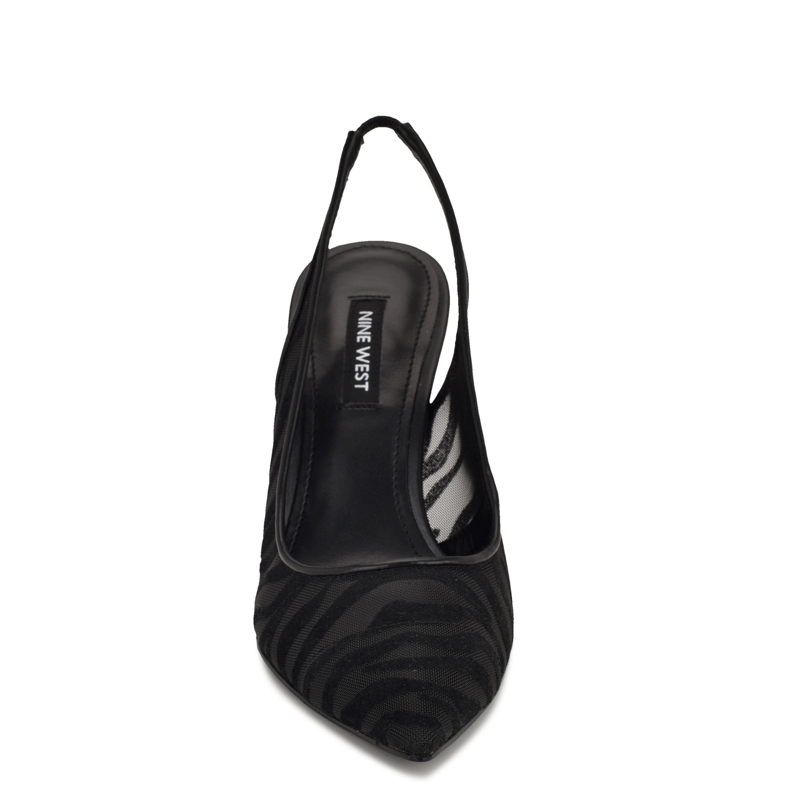 Feather Pointy Toe Slingback Pumps - Image 3