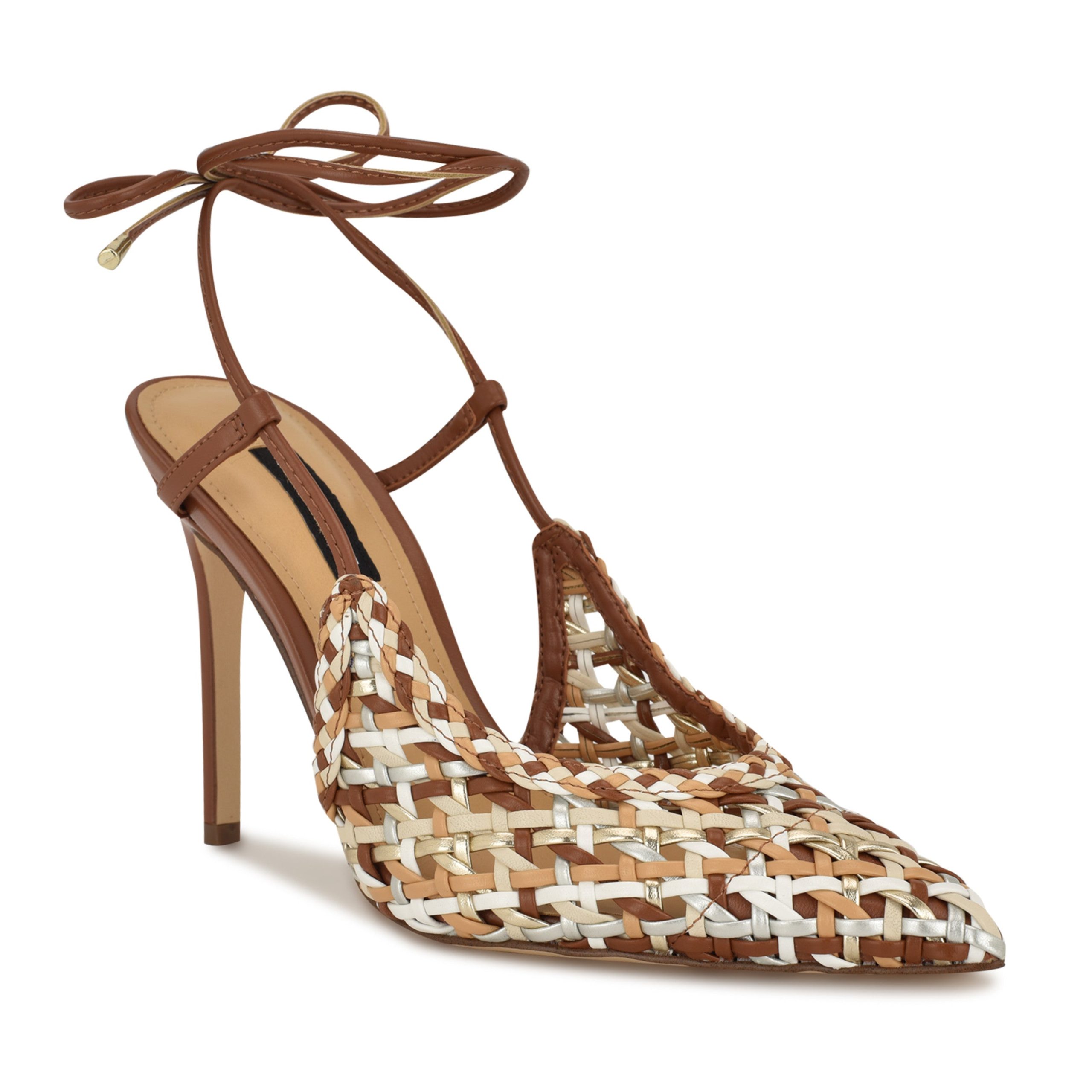 Fessla Woven Ankle Wrap Pumps - Image 2