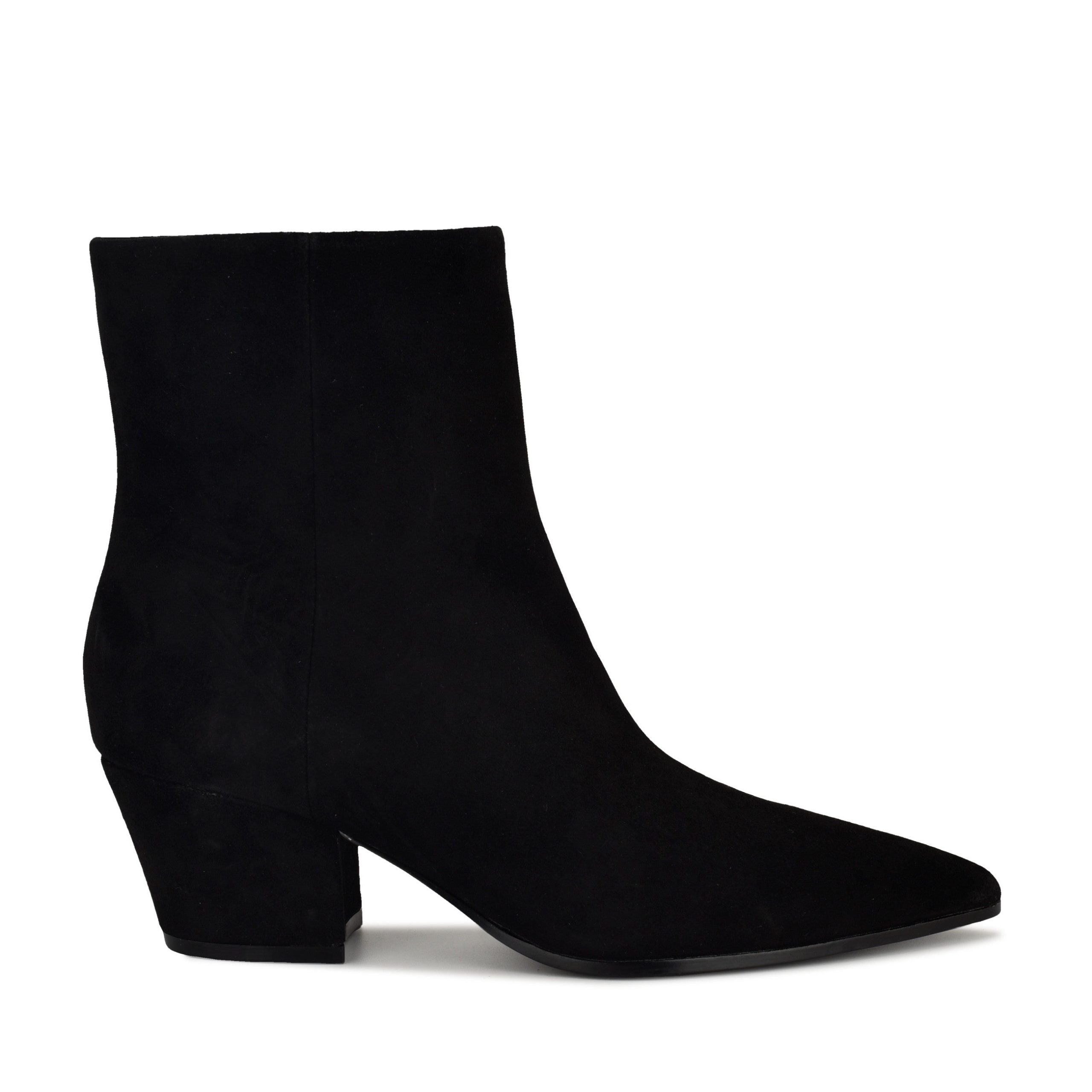 Savie Block Heel Ankle Leather Booties