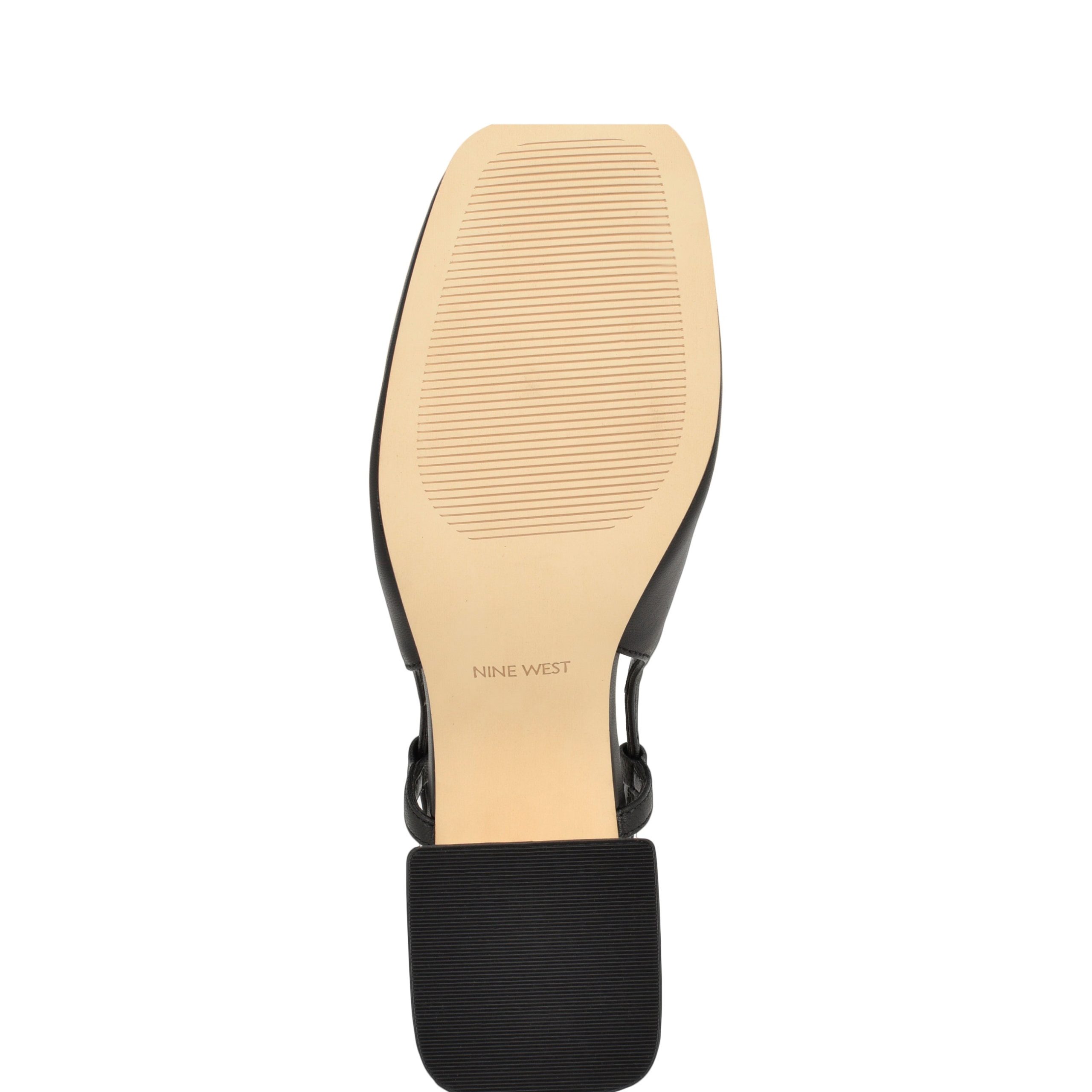 Cast Leather Block Heel Slingback Pumps - Image 5