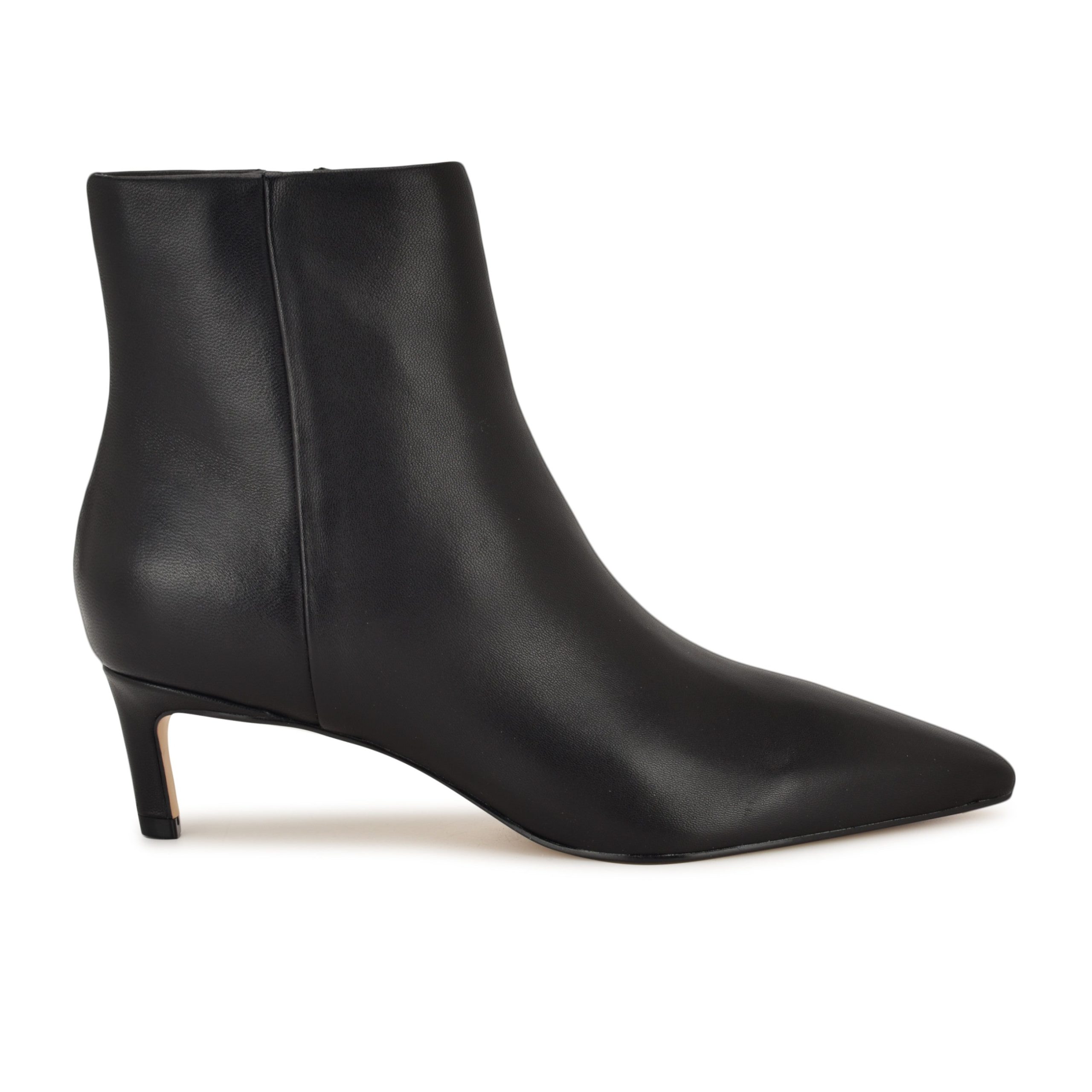 Brite Kitten Heel Ankle Leather Booties