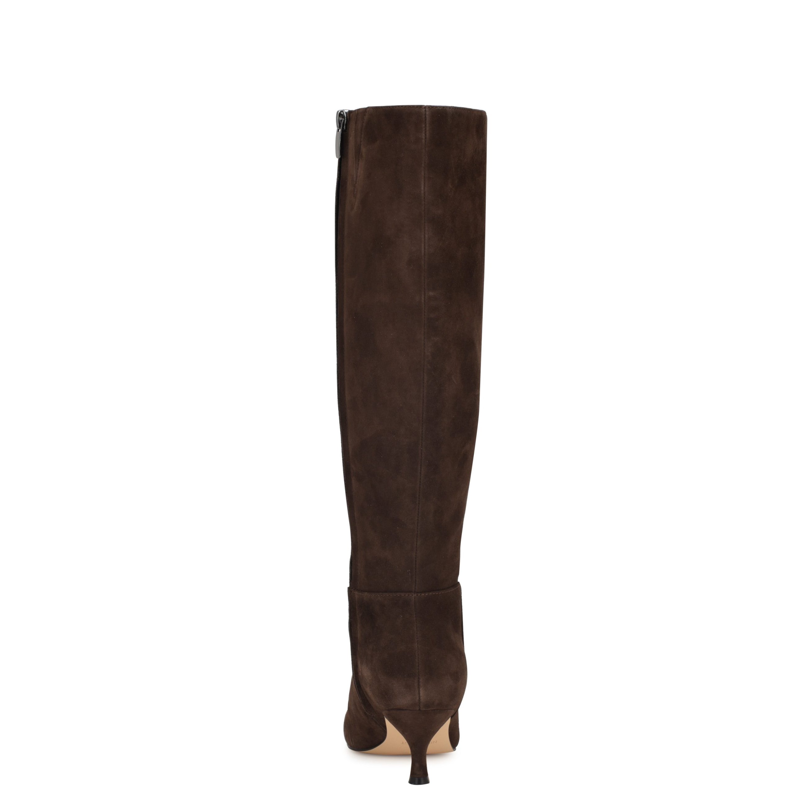 Somas Kitten Heel Knee High Leather Boots - Image 4