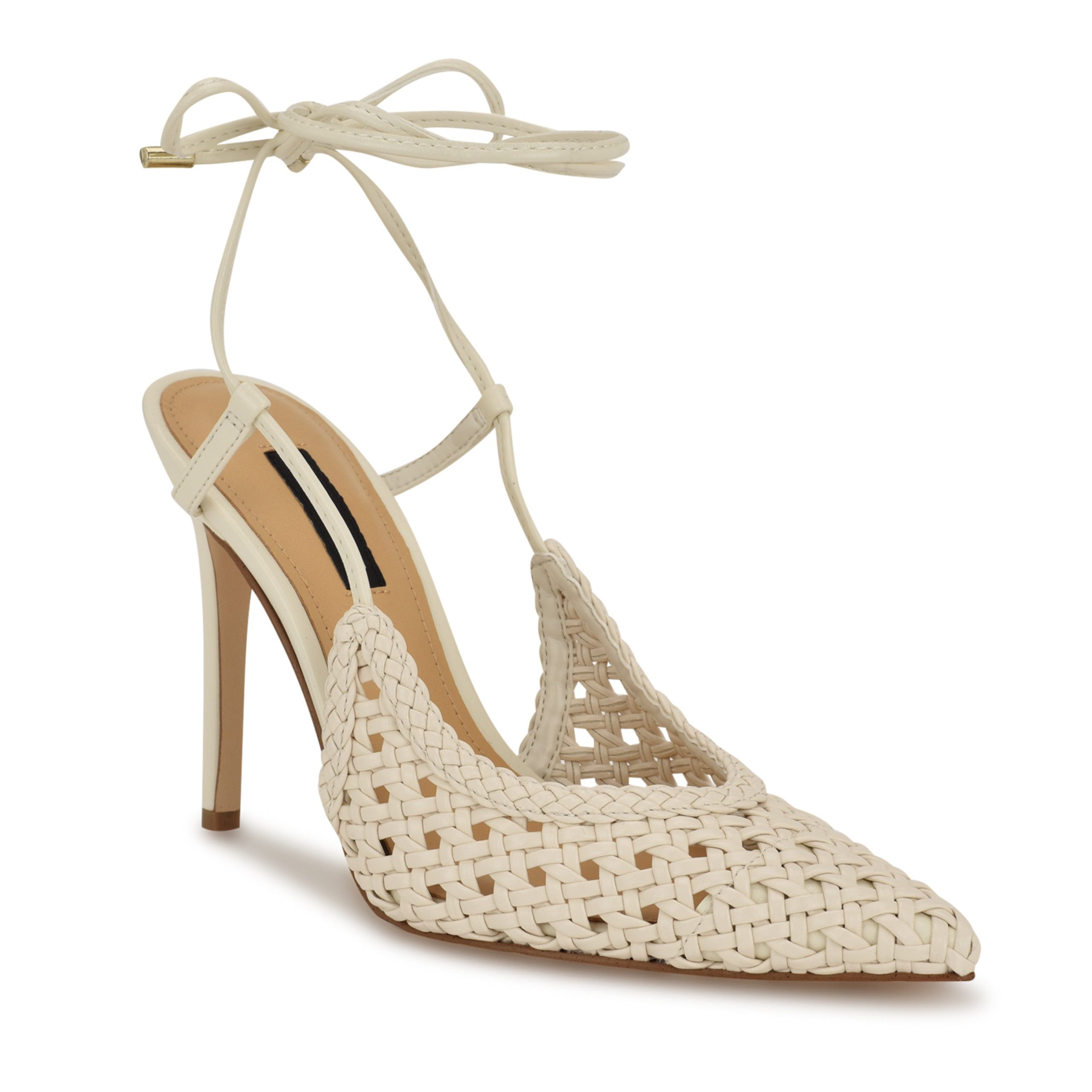Fessla Woven Ankle Wrap Pumps - Image 2