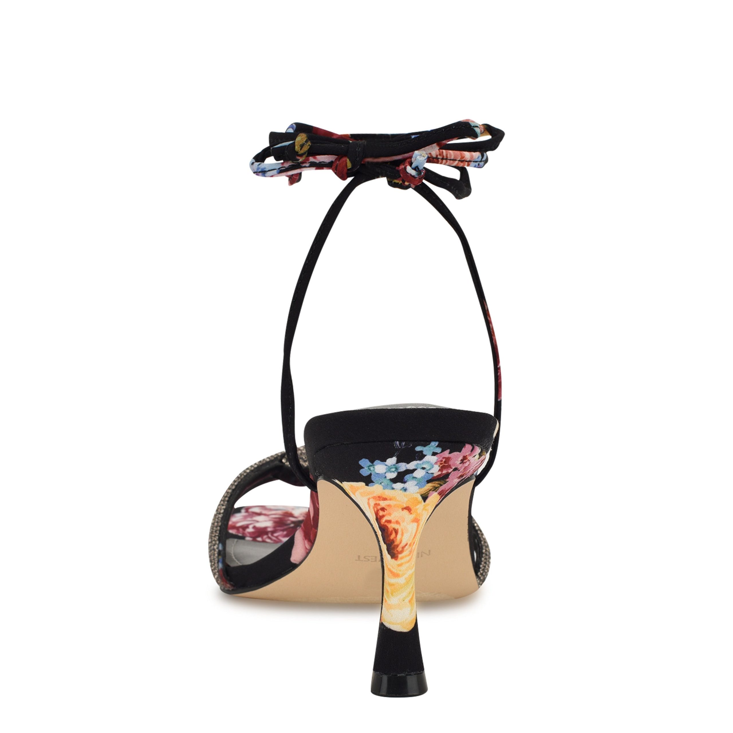 Raqchel Rhinestone Bow Ankle Wrap Sandals - Image 4