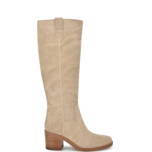 Hecee Block Heel Tailored Leather Boots