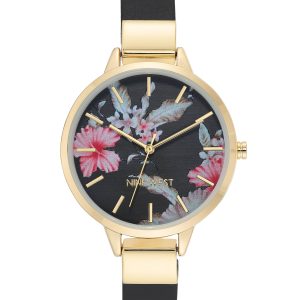 Floral Dial Strap Watch