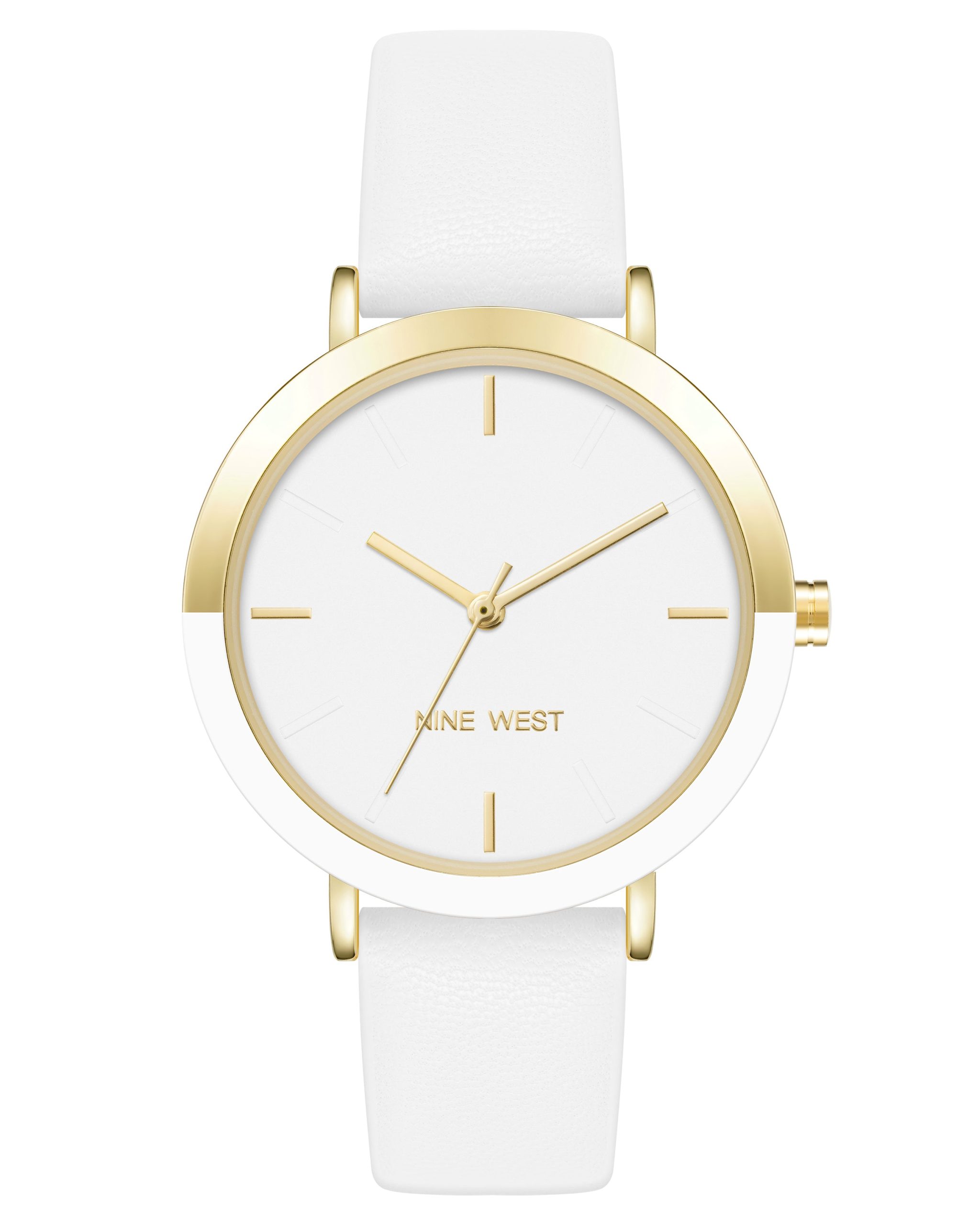 Two-Tone Bezel Strap Watch