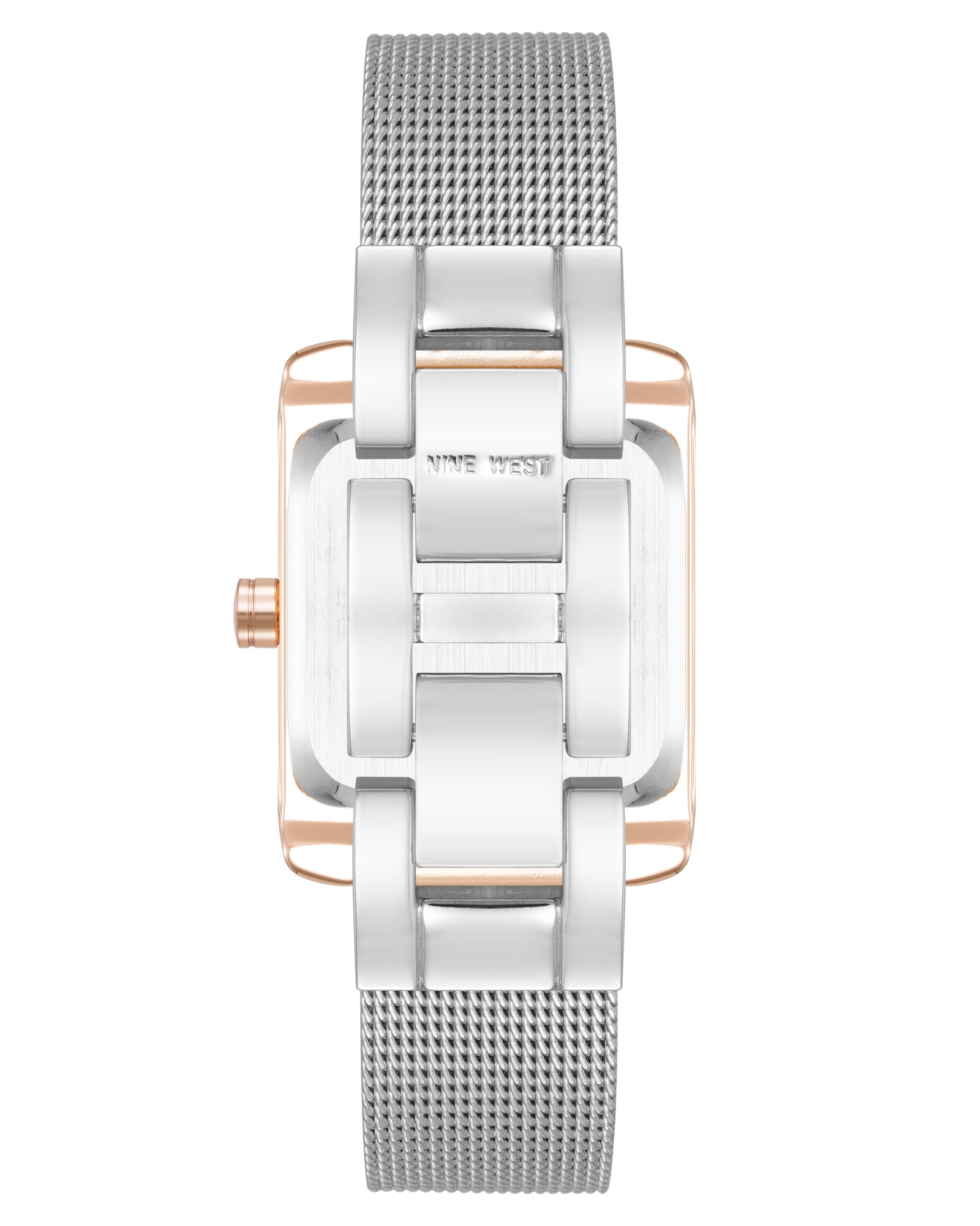 Mesh Bracelet Watch with Rectangular Case - Image 2