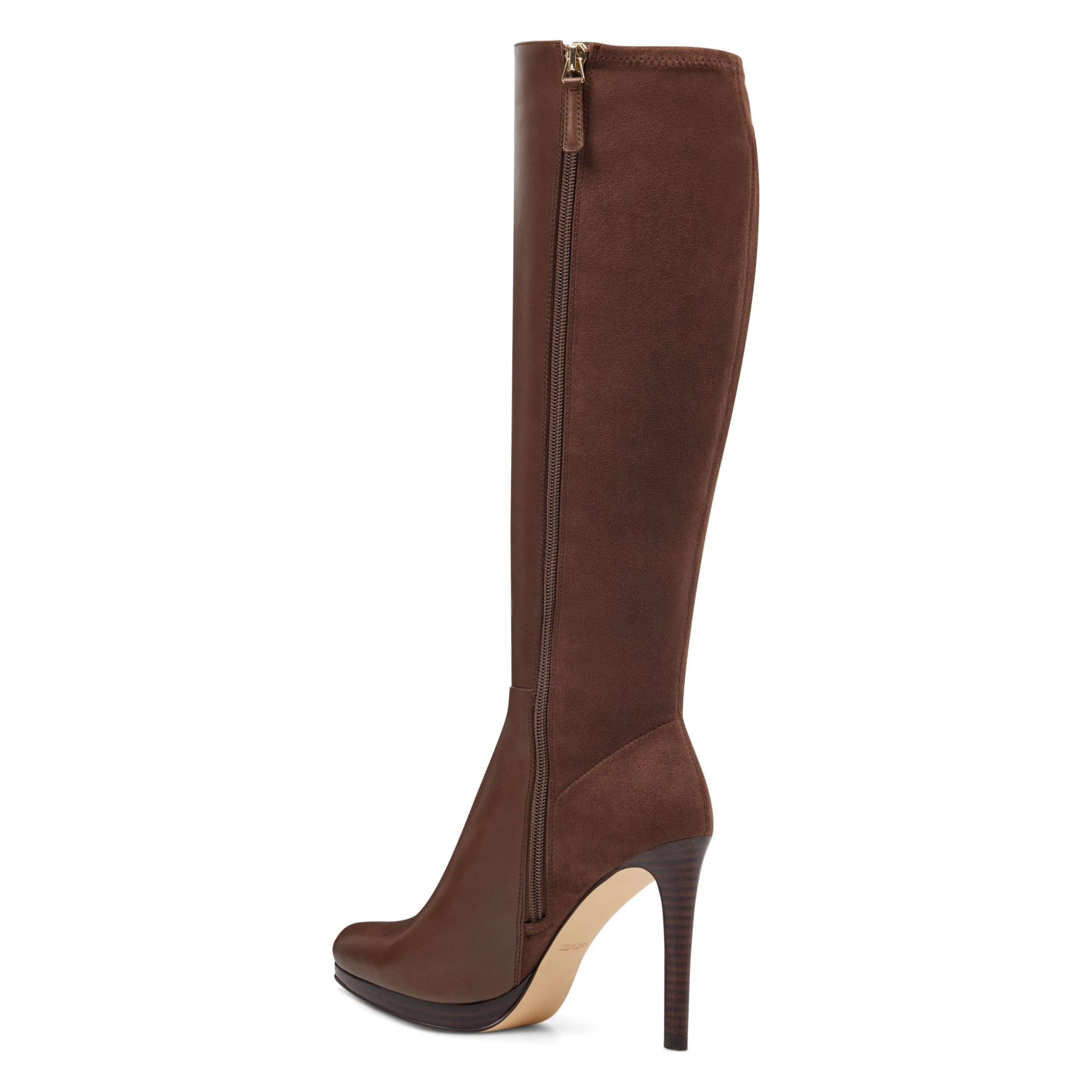 Quizme Wide Calf Platform Leather Boots - Image 3