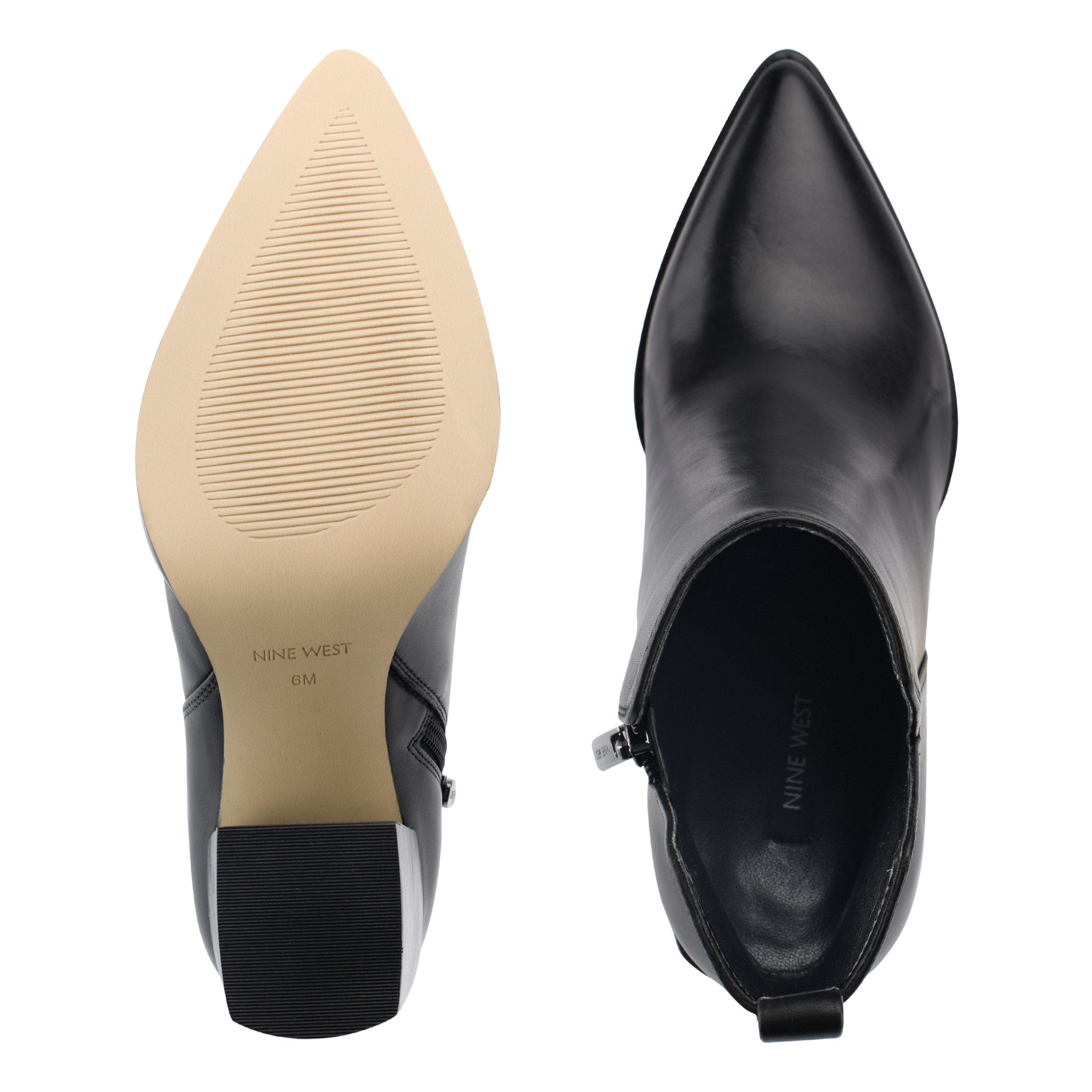 Birds Block Heel Leather Booties - Image 5