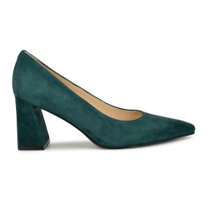 Monda Leather Block Heel Pumps