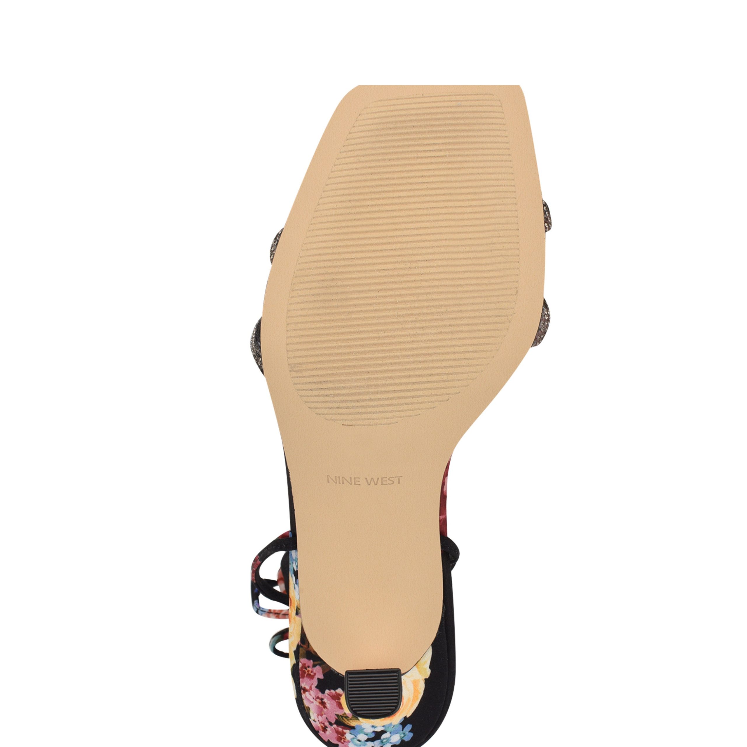 Raqchel Rhinestone Bow Ankle Wrap Sandals - Image 5