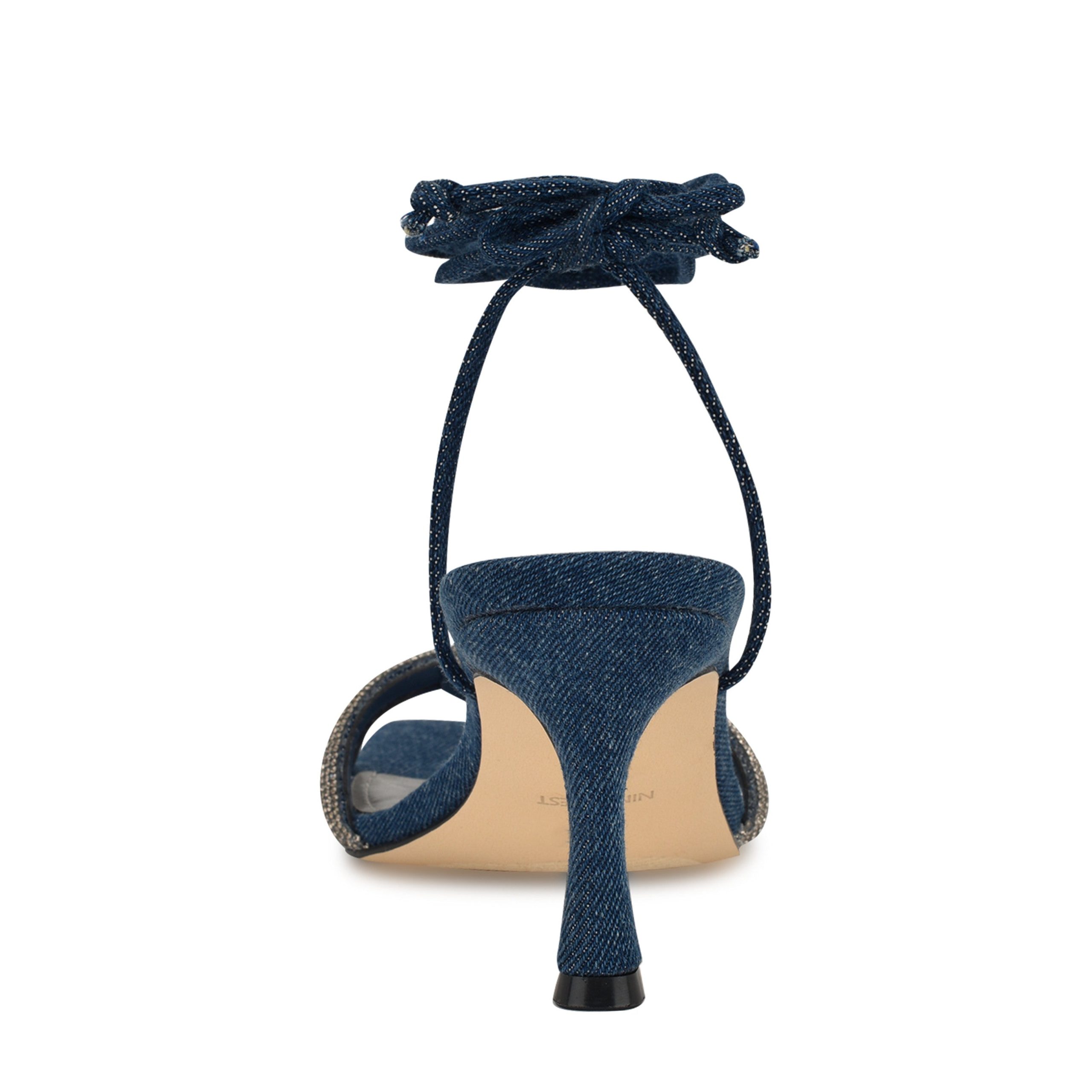 Raqchel Rhinestone Bow Ankle Wrap Sandals - Image 4