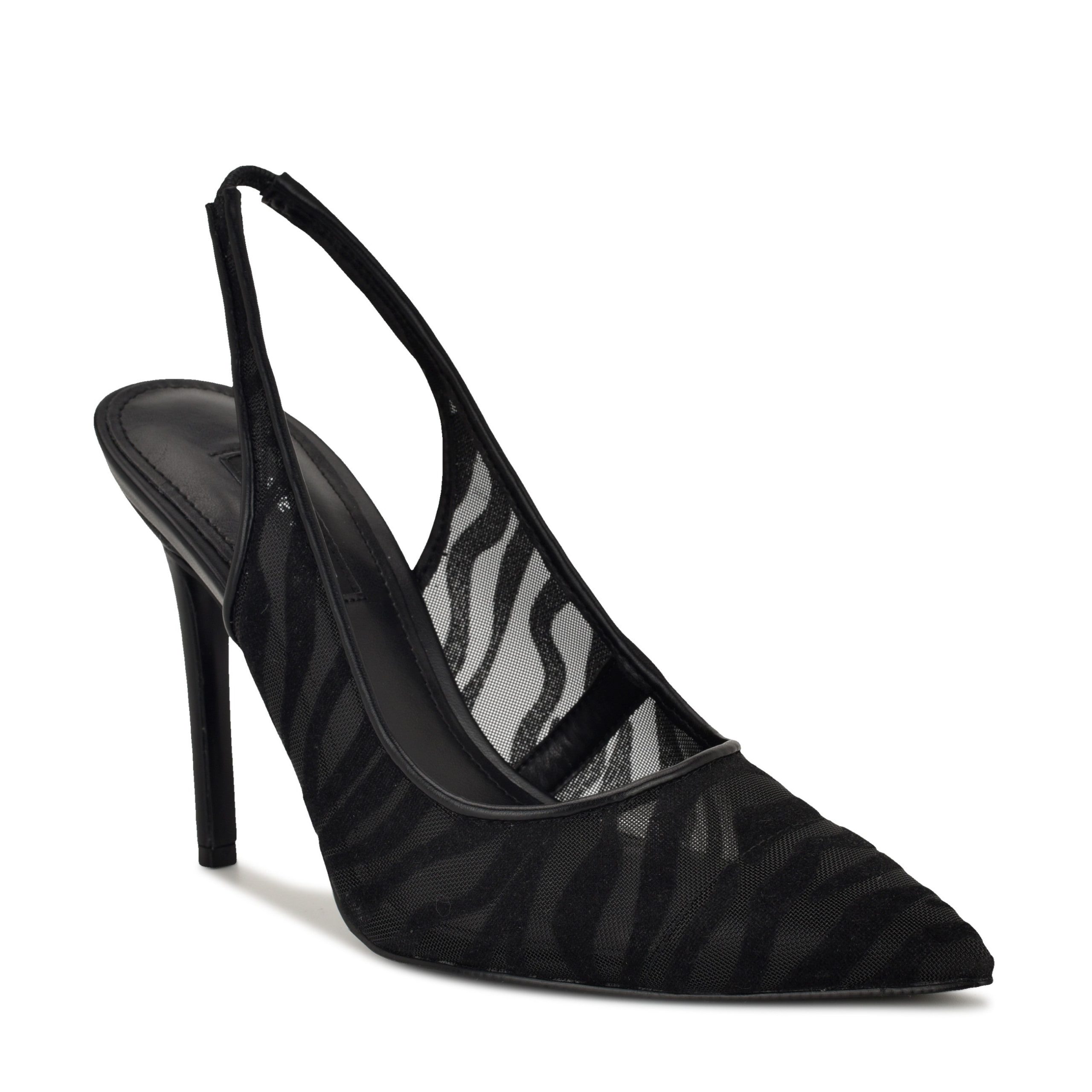 Feather Pointy Toe Slingback Pumps - Image 2