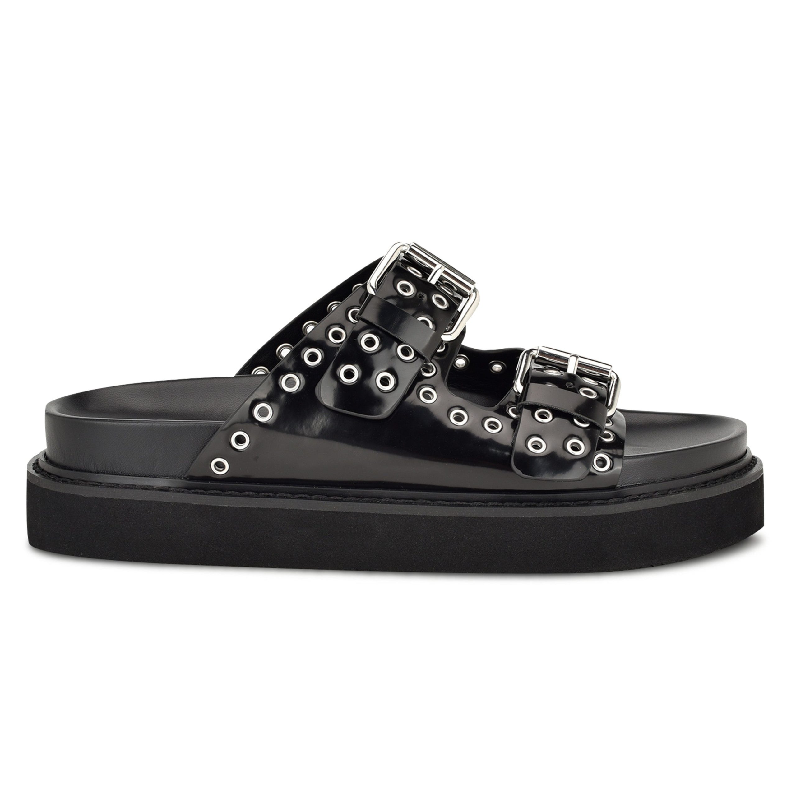 Eleny Buckle Slide Sandals