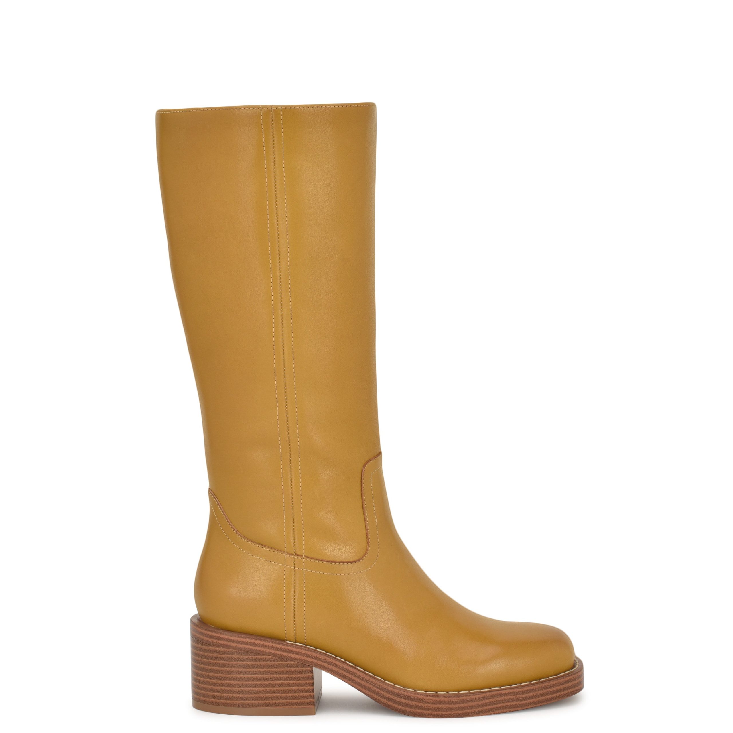 Broklyn Block Heel Casual Leather Boots