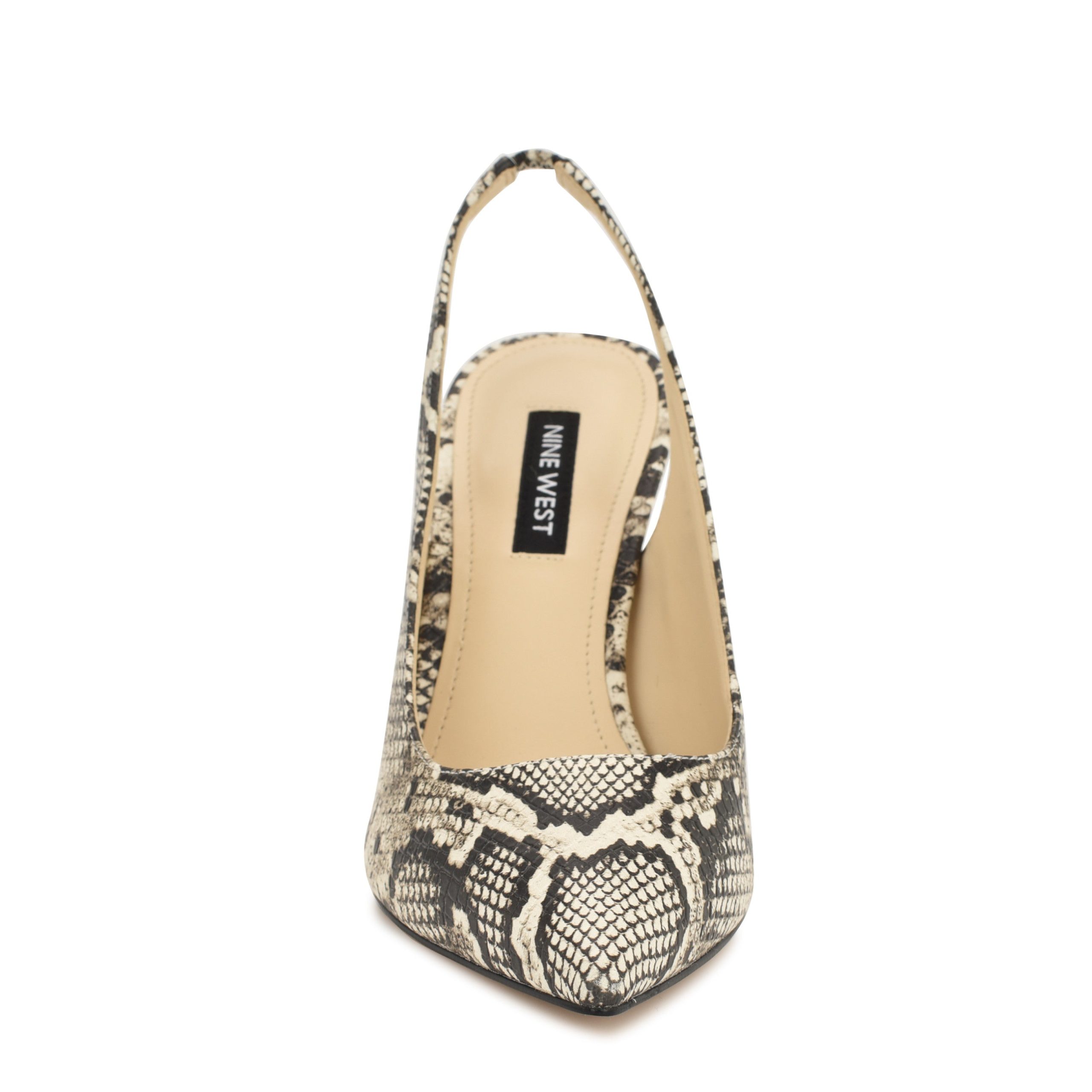 Feather Pointy Toe Slingback Pumps - Image 3